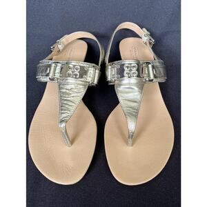NEW Coach Danielle Women’s Pair Of Gold Upper Heel Sandals Size 9.5 B